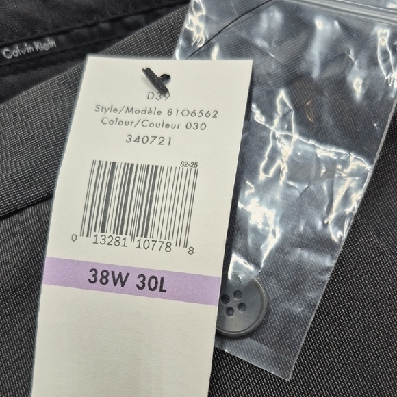 New Clavin Klein Men's Dress Pant Grey 38/30 - Picture 8 of 11